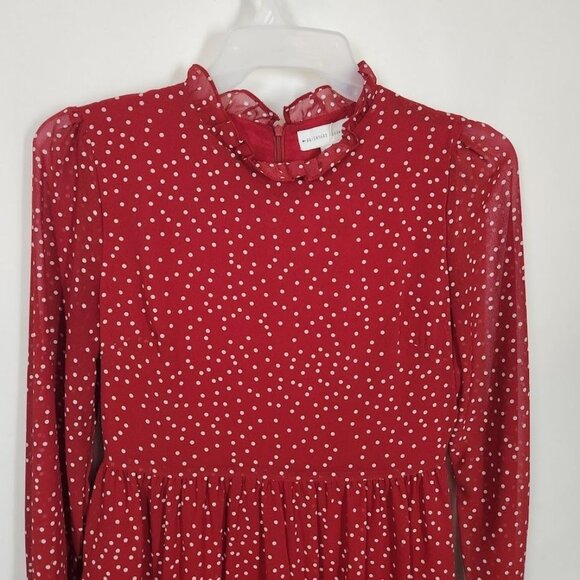 NWT Brickyard Buffalo Polka Dot‎ Ruffle Dress in Red Size Medium - Picture 4 of 7